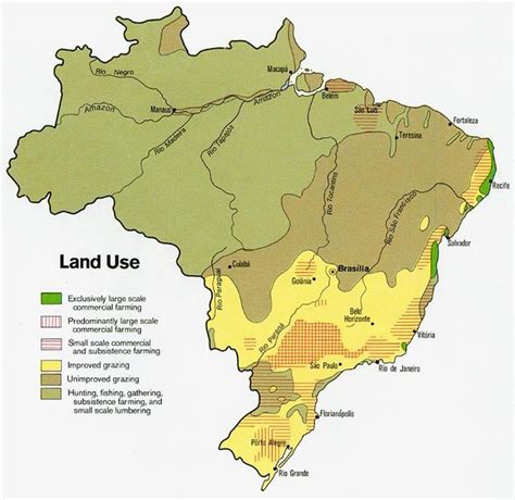 Brasil La Agricultura Mapa Mapa De Agricultura De Brasil Am Rica Del