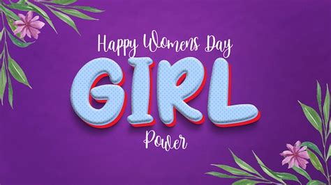 Premium Psd Womens Day D Text Effect Fully Editable