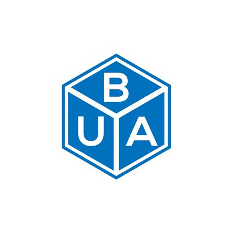 bua letter logo design  black background bua creative initials
