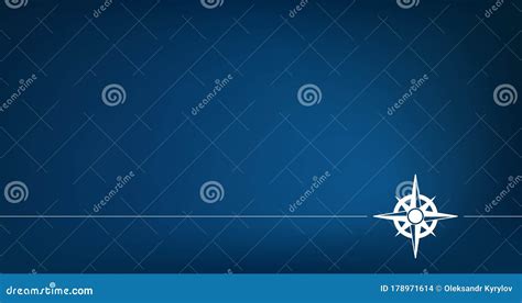 Blue Background With Compass Rose Classic Blue Background Stock