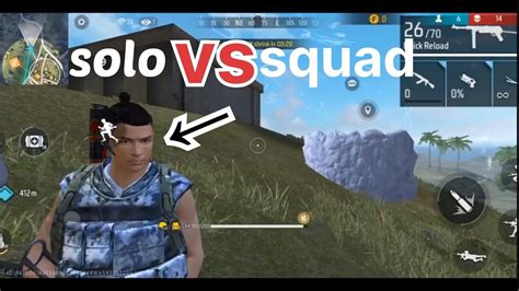 Solo Vs Squad On Free Fire Youtube