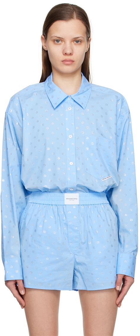 Alexander Wang Blue Boyfriend Shirt Ssense