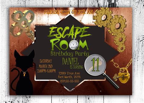 Escape Room Invitation Escape Room Game Escape Room Party Etsy