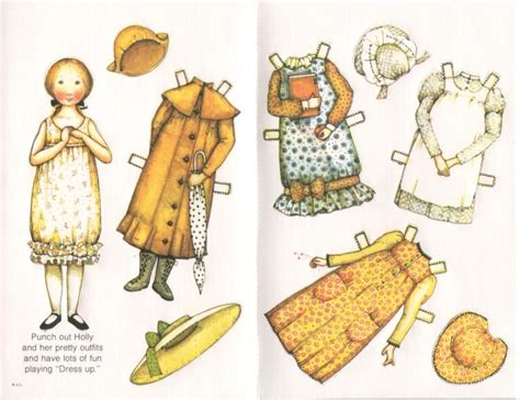 Holly Hobbie Greeting Paper Doll Card Rare Uncut Vintage Sweet Girl