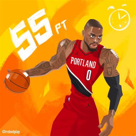 Dame Lillard illustration on Behance