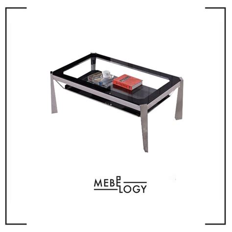 Jual Coffee Table Meja Tamu Kaca Minimalis TRAVA CT FREE ONGKIR