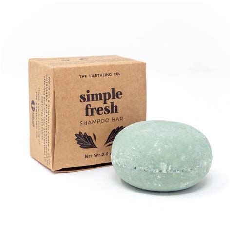 Simple Fresh Shampoo Bar The Earthling Co Of Intention