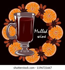 Set Mulled Wine Fruit Spices Illustrations Stock Vector Royalty Free