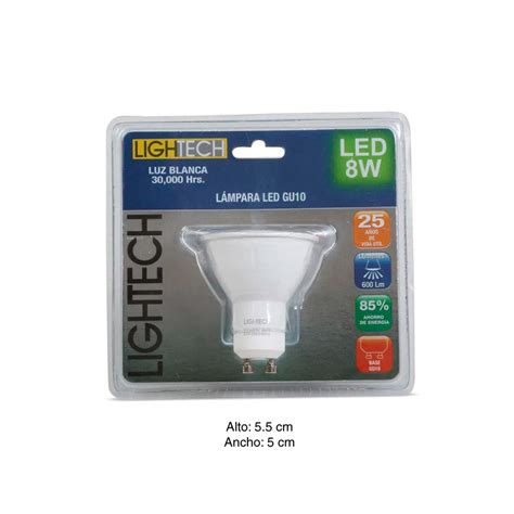 Foco Led 8w Gu10 Luz Blanca Promart