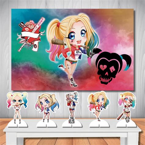 Kit Decora O Painel De Festa E Display Arlequina Cute Elo