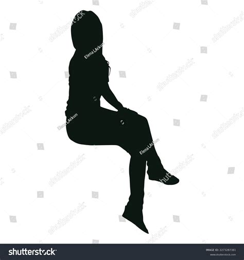 Woman Sitting Silhouette Side View Vector Stock Vector (Royalty Free) 2273287381 | Shutterstock