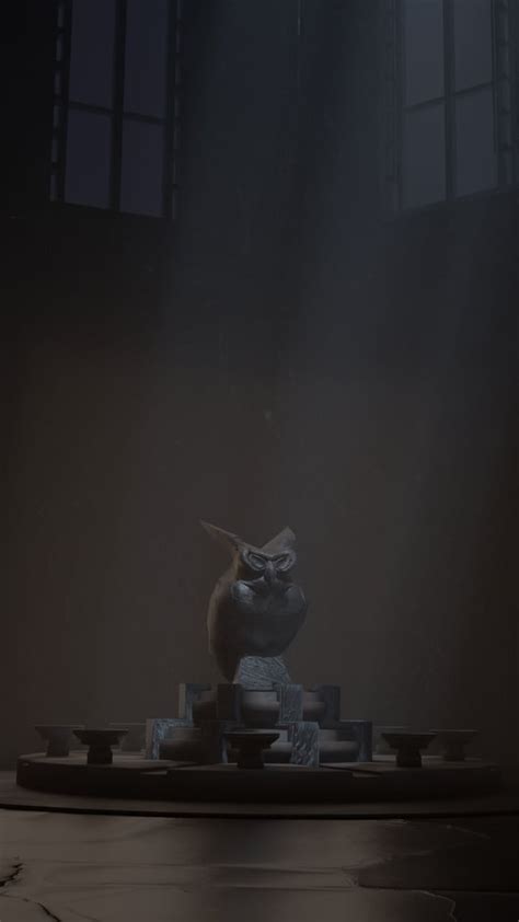 Old Temple with Owl Statue : r/blender