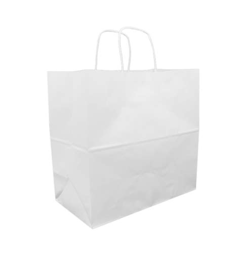 Saco Papel Kraft Branco Asas 90g m² 32 16x43cm 250 Uds