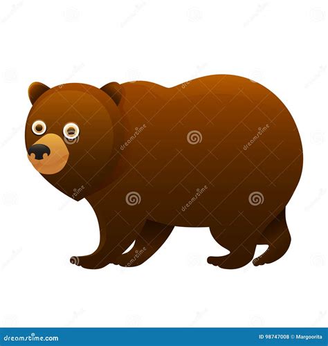 Brown Bear Cute Cartoon Character Stock Vector Illustration Of Forest