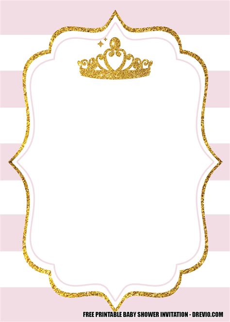 13+ FREE Pink And Gold Princess Crown Themed Invitation Templates - Download Hundreds FREE ...