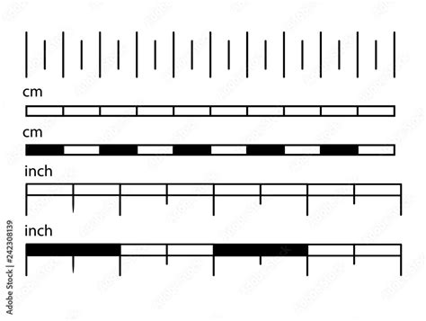 Measurement Scale Ruler Or Scale Length Measurement Metric And Inch