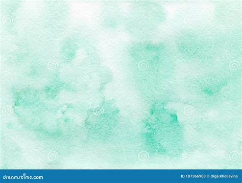 Emerald Green Watercolor Background Painted By Hand Stock Illustration