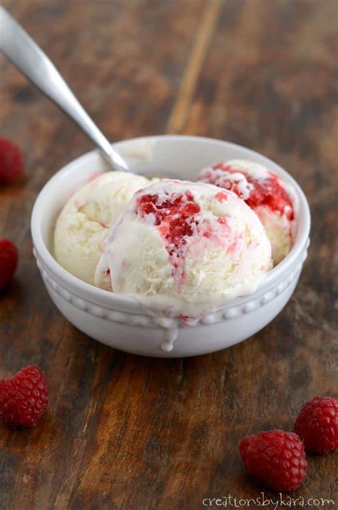 No Churn White Chocolate Raspberry Swirl Ice Cream