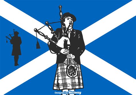 Free Vector Scottish Bagpiper 117130 Vector Art At Vecteezy