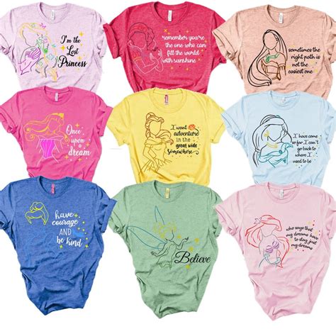 Disney Princess Shirts Women Disney Princess Shirts Girls - Etsy