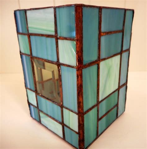 Handmade Stained Glass Candle Holder Box Etsy Canada