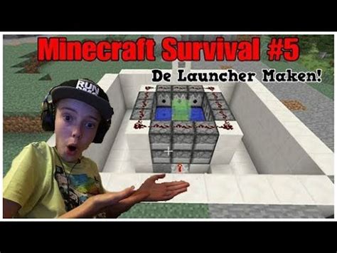 LAUNCHER BOUWEN IN DE LUCHT VLIEGEN MINECRAFT SURVIVAL 5 YouTube