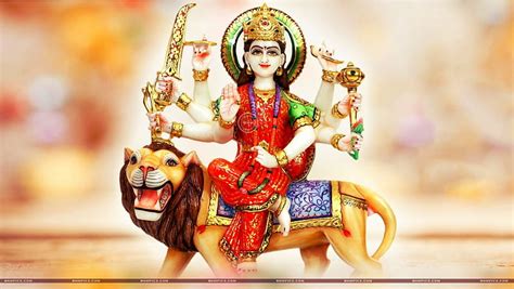 Goddess Durga Seated On Lion Hd Wallpaper Peakpx