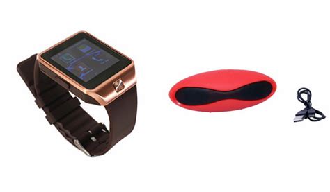 Buy Zemini DZ09 Smartwatch And Rugby Bluetooth Speaker For SAMSUNG