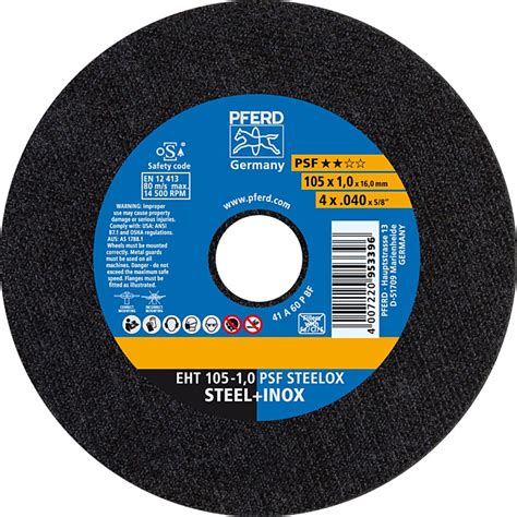 PFERD Cutting Disc EHT 105 1 0 PSF STEELOX 16 0 61741105 4007220098493