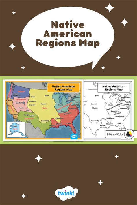 Our colorful Native American regions map guides your children toward historical discovery by ...