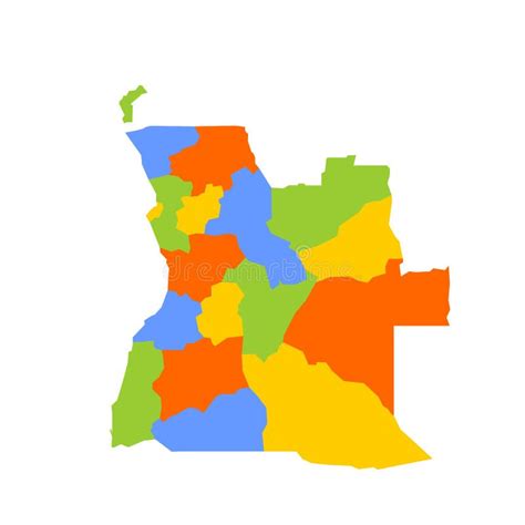 Mapa Pol Tico Angola Das Divis Es Administrativas Ilustra O Do Vetor