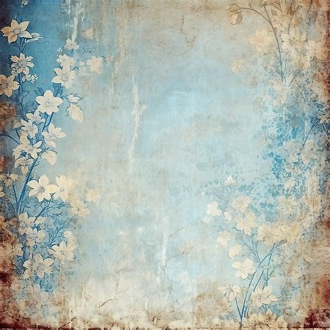 Premium AI Image | Rustic blue Scrapbook Paper