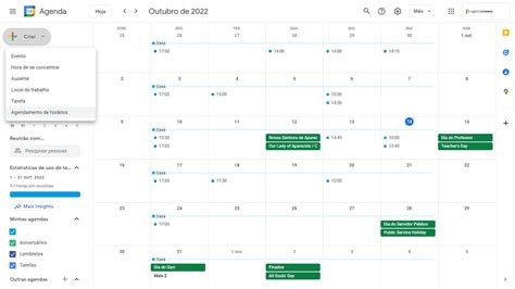 Calendário do Google Agendamento de Compromissos