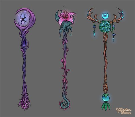 Faebelina's Art (is back) — Some staff designs I made for my druid that I wish...