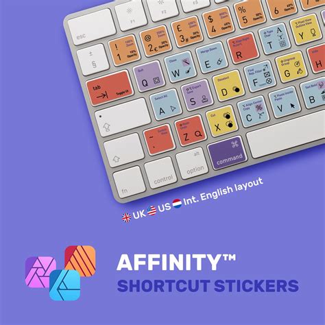 Affinity Keyboard Shortcut Stickers Serif Affinity Designer Etsy