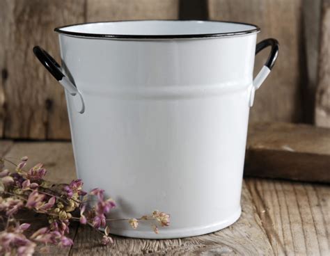 White Enamel Bucket