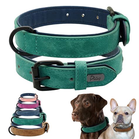 Collar De Cuero Para Perro Accesorio Acolchado Y Suave Para Mascotas