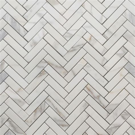 Calacatta Gold Marble Polished X Herringbone Mosaic Tile Hot Sex Picture