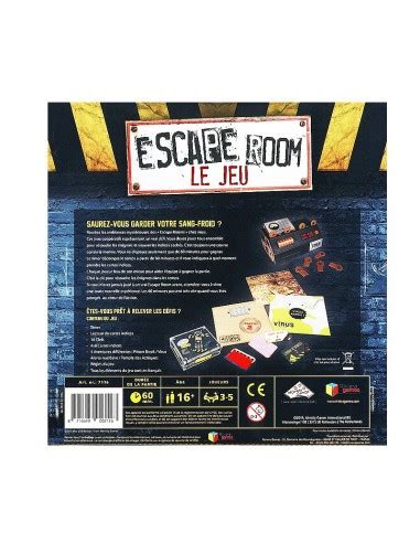 Escape room le jeu escape game avec 4 aventures 3 à 5 joueurs