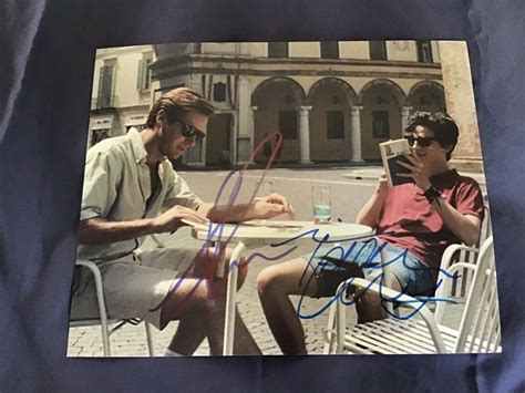 Signed Armie Hammer & Timothee Chalamet 8X10 Autographed Photo CMBYN #2 ...