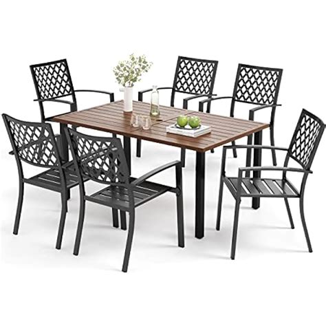 Mixpatio Piece Outdoor Dining Set Furniture Set Ubuy India