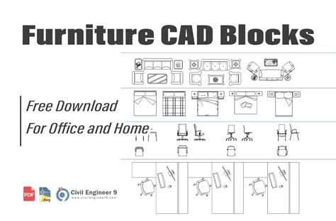 Office Furniture DWG CAD Blocks In Plan And Elevation (40 , 54% OFF