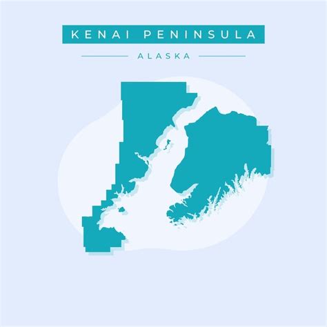 Premium Vector Vector Illustration Vector Of Kenai Peninsula Map Alaska