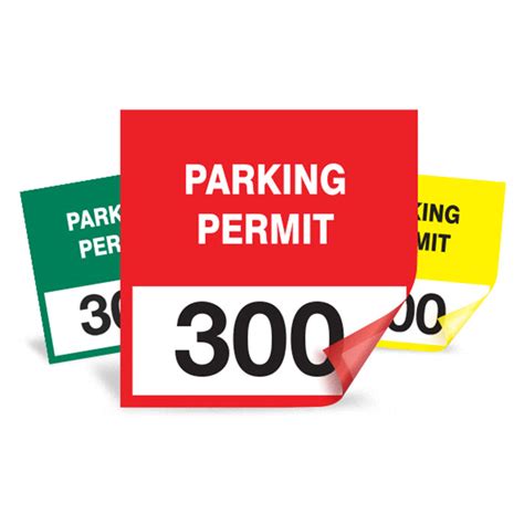 Parking Permit Sticker Clings Window Decals