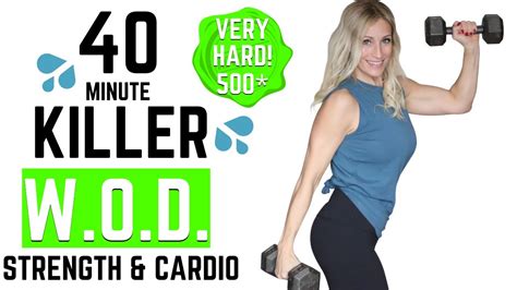 40 MINUTE KILLER WOD STRENGTH AND CARDIO HIIT TRACY STEEN YouTube