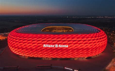 Herunterladen Hintergrundbild Allianz Arena Deutsche Fußball Stadion