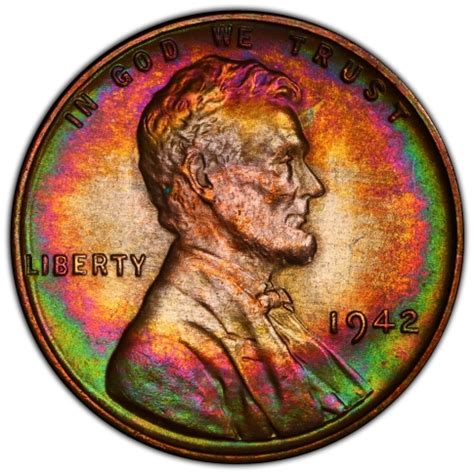 1942 1C Lincoln Cent Type 1 Wheat Reverse PCGS MS64RB