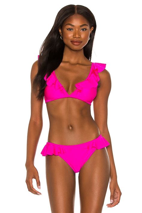 Shani Shemer X REVOLVE Rubi Ruffled Bikini Top In Hot Pink REVOLVE