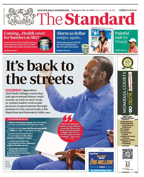 The Standard Digital On Twitter Opposition Chief Raila Odinga Warns