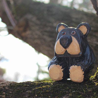 Simple Black Bear The Woodcarver S Cabin Black Bear Bear Carving Bear